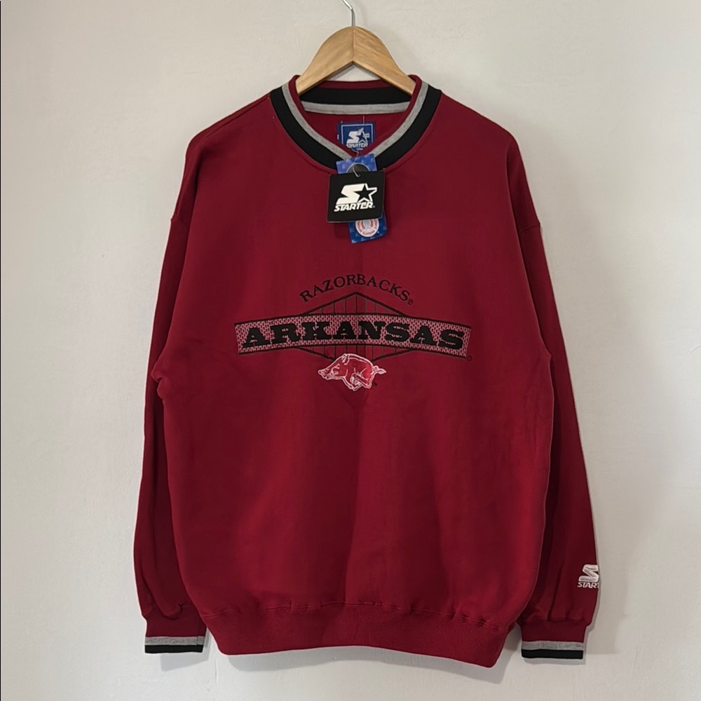 Vintage Arkansas Razorbacks Crewneck / New / Starter